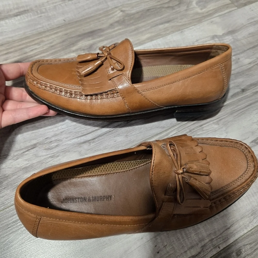 Johnston And Murphy Men's Aragon II Kiltie Tassel Leather Loafers Sz 9